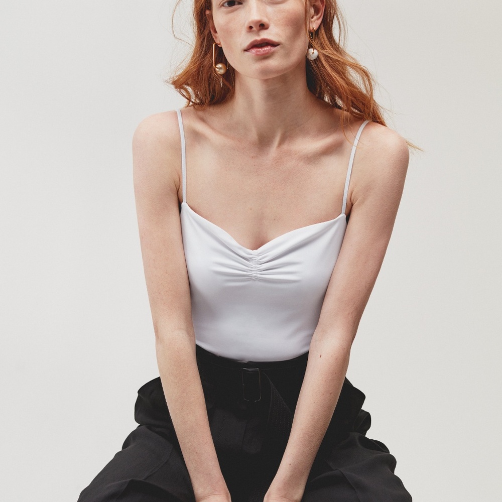 Aritzia Wilfred Le Fou - Bijou White Body suit XS